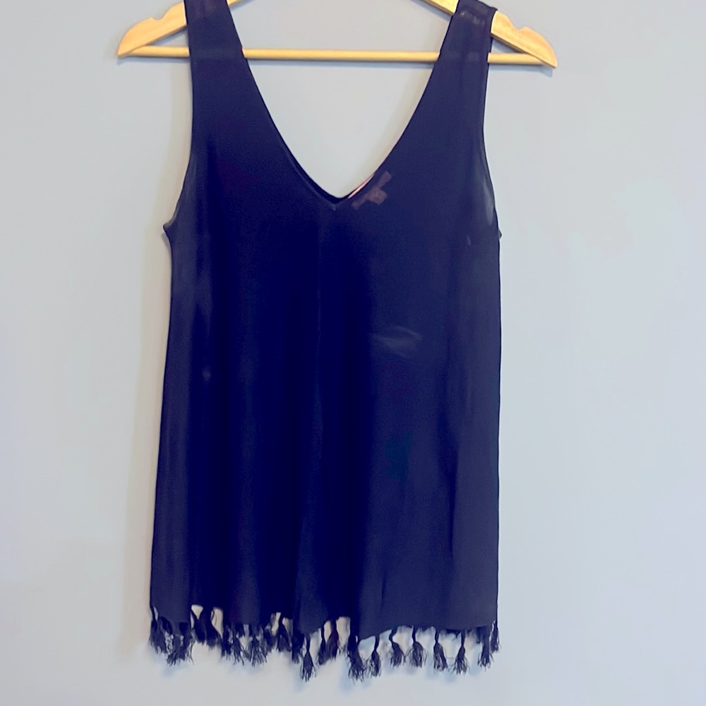 NWOT Navy Blue Lilly Pulitzer Fringe Tank